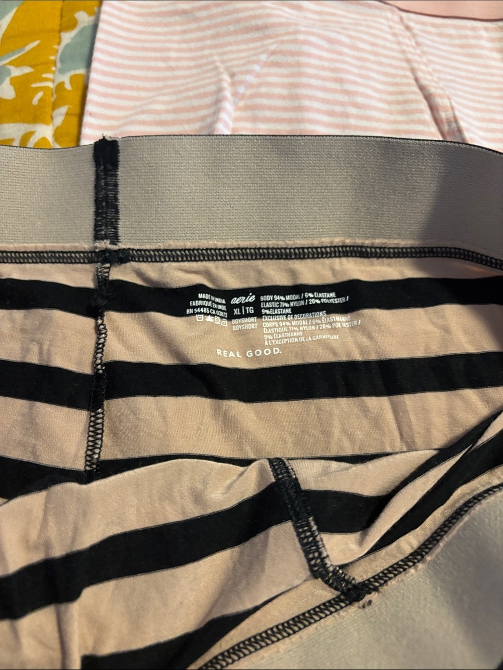 Aerie Boyshort Boxer Women’s Panties Lot Pink Black Tan Stripes - Picture 3 of 4